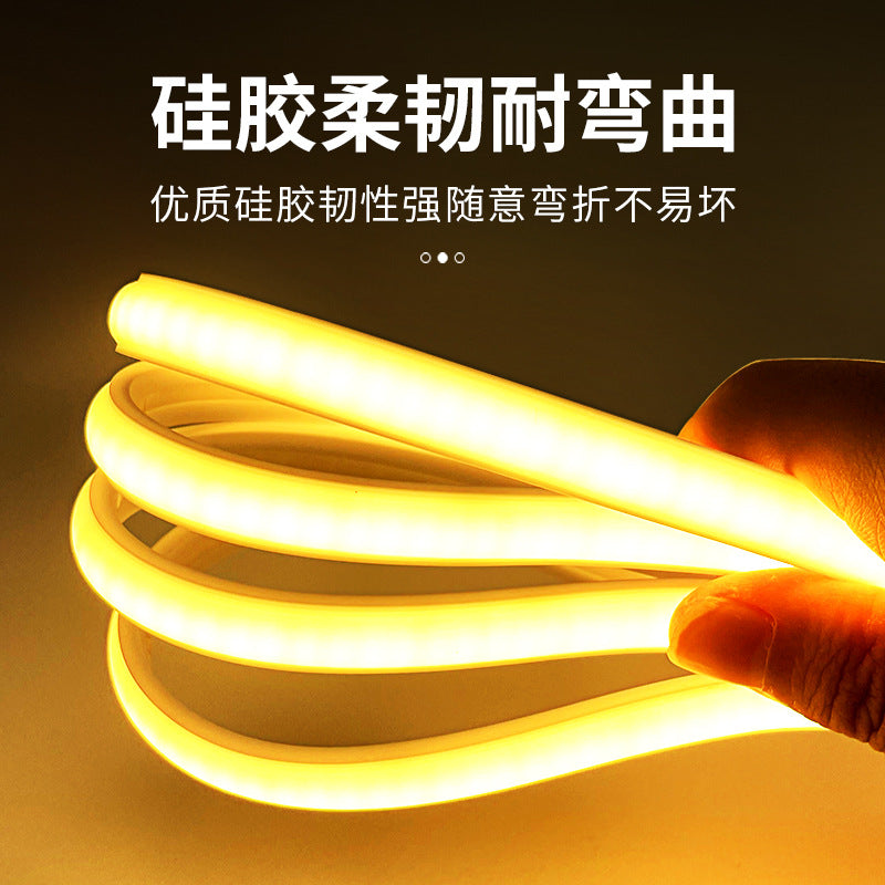 220V high pressure cob light with outdoor waterproof ceiling dark groove bright atmosphere particle-free household lighting led strip