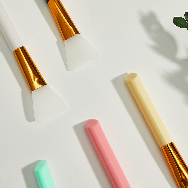 Directly from the manufacturer Slant tail silicone mask brush DIY homemade mask smear soft head convenient film stick beauty tool