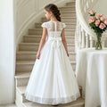 fashion stylegirl dress white lacepatchworkelegancefrench long skirt chiffon kids skirtin stock