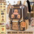 Horizontal zipper brown color good luck large size (single school bag)