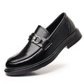 Men's leather shoes: new trendy fashion business dress shoes, non-slip, wear-resistant, slip-on loafers, casual moccasins