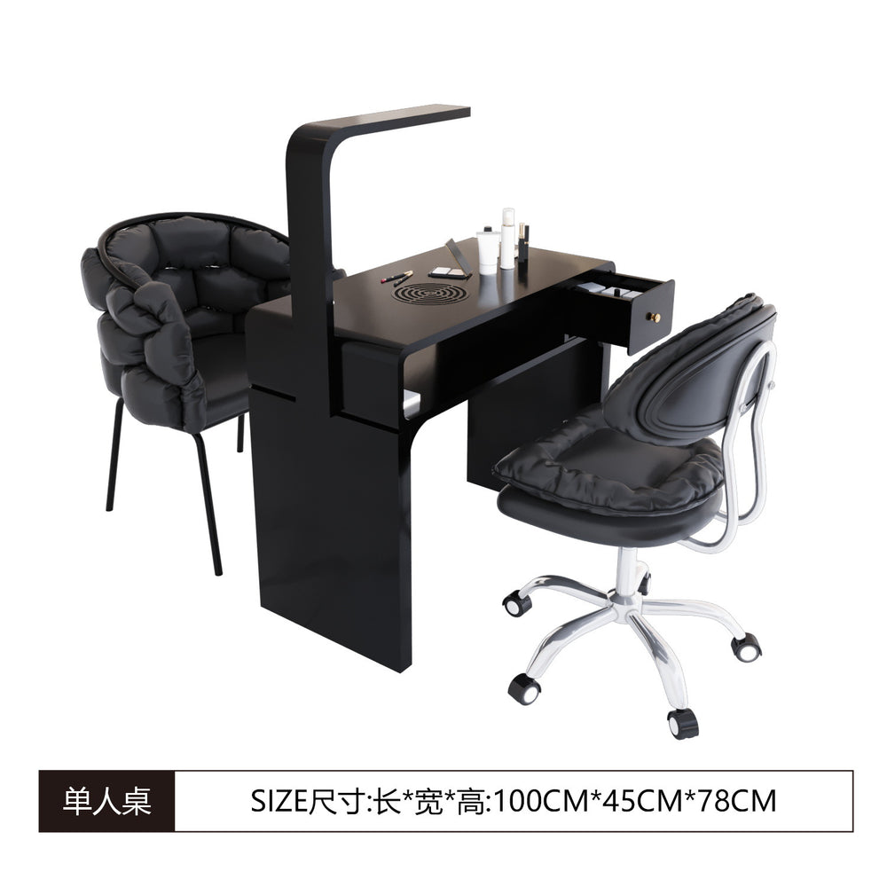 Cute popular scandinavian makeup stool bedroom backrest chair light luxury ins style modern minimalist nail salon