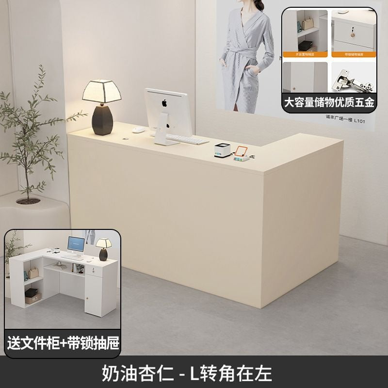 Clothing store small front desk cashier company bar table beauty salon reception counter computer desk office desk