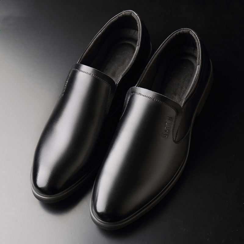 【military-grade leather shoes - premium quality】100% full grain cowhide leather, clearance sale! soft sole leather shoes for men, perfect for casual and business wear
