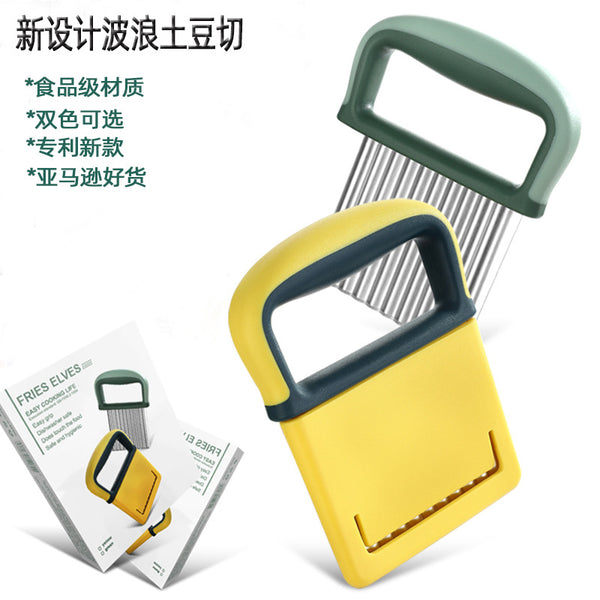 Wolf tooth potato cutting, wave knife cutting potatoes, corrugated knife cutting flower knife cutting carrots, potato grid slicer