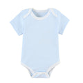 Light blue (solid color short-sleeved romper) pure cotton