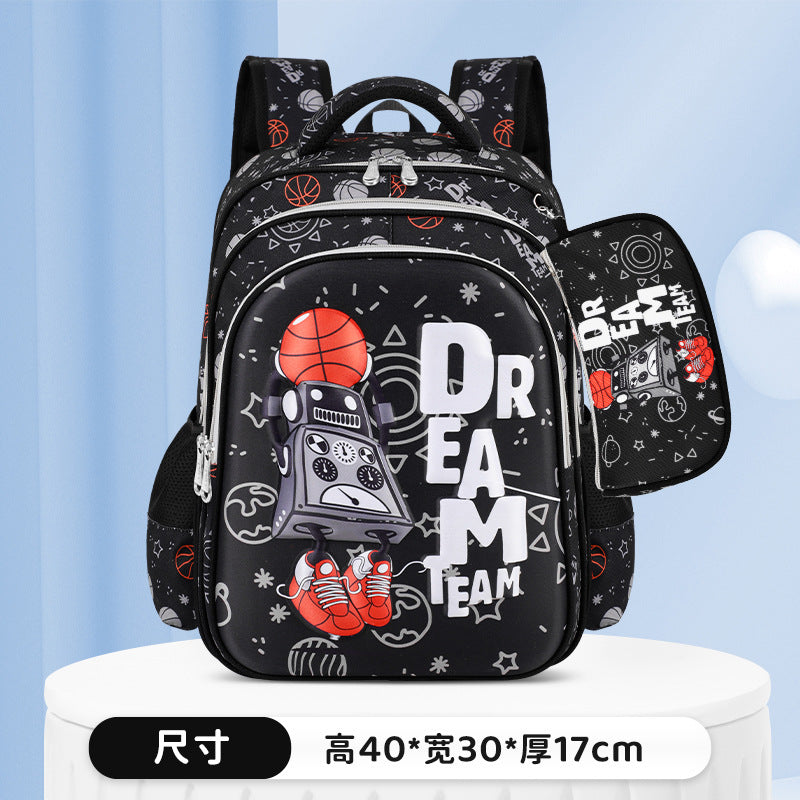 2026 new cross-border cute two-piece backpack set, russian style, unisex, large capacity, lightweight, spine-protecting backpack