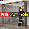 Master bedroom light luxury wardrobe pet high gloss four six eight door wardrobe wardrobe wooden modern casual bedroom for home cabinet
