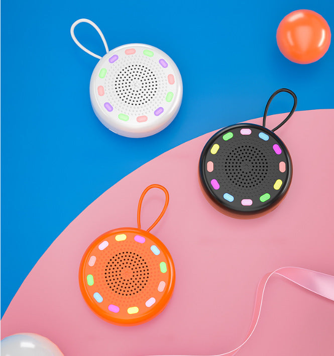 Longweishi d3 wireless bluetooth illuminated mini speaker - stylish color-changing lights, deep bass, tws interconnect, outdoor speaker