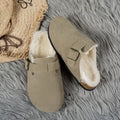 Plus size cotton slippers outwearthickened half slippers fur slippers winterflatsfleece-lined toe slippers women's wholesale
