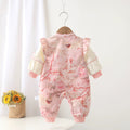 Newborn full-moon romper, traditional chinese style outfit, spring/autumn baby bodysuit, chinese-inspired newborn outing clothes, crawling suit