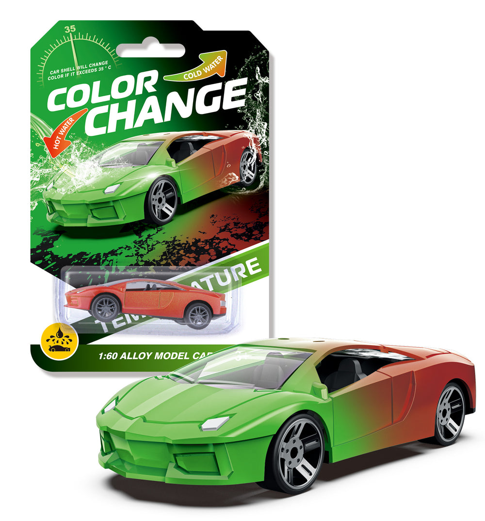 【customizable】color-changing alloy car toy - racing model for boys, children's simulation car, metal sports car