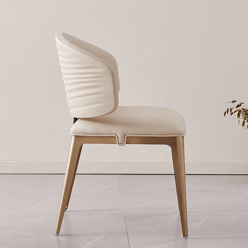 Italian light luxury dining chair for home high-end version of the wave pattern dining chair large apartment restaurant island high-end back dining table and chairs