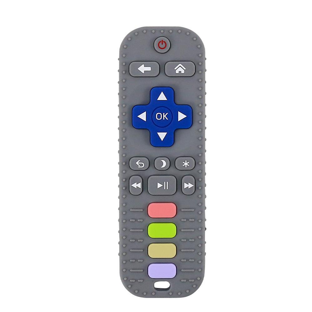 explosive product simulation button remote control baby toothpaste baby anti-eating hand grinding teeth food grade silicone toothpaste