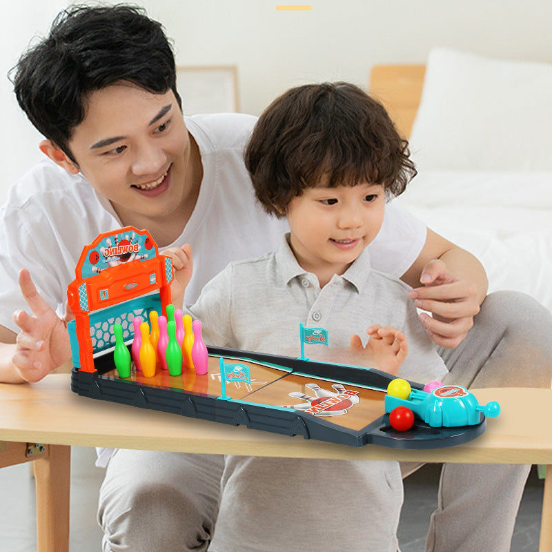 Wholesale cross-border large bowling toy - children's educational focus game with parent-child interactive catapult launcher