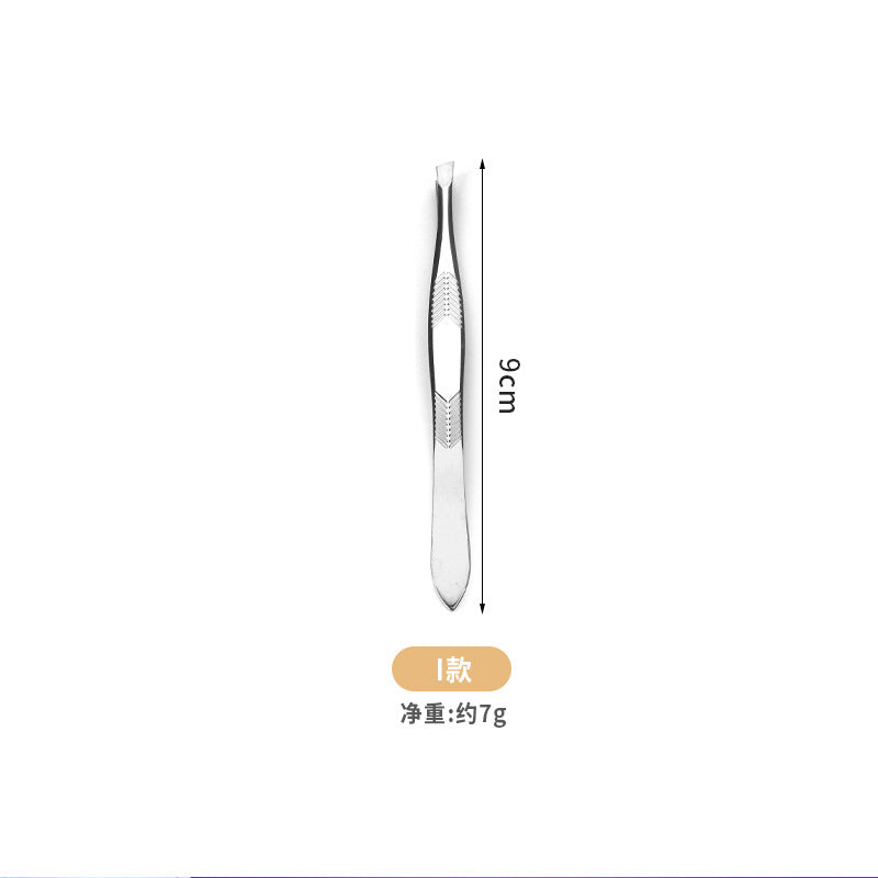 Manufacturer supplies flat mouth oblique mouth stainless steel eyebrow clip high precision eyebrow plucking tweezers beauty eyebrow trimming tool spot