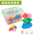 Toy boy building blocks 3-6 educational assemble hexagonal building blocks particles 6 to 12 years old assemble puzzle puzzle building toys