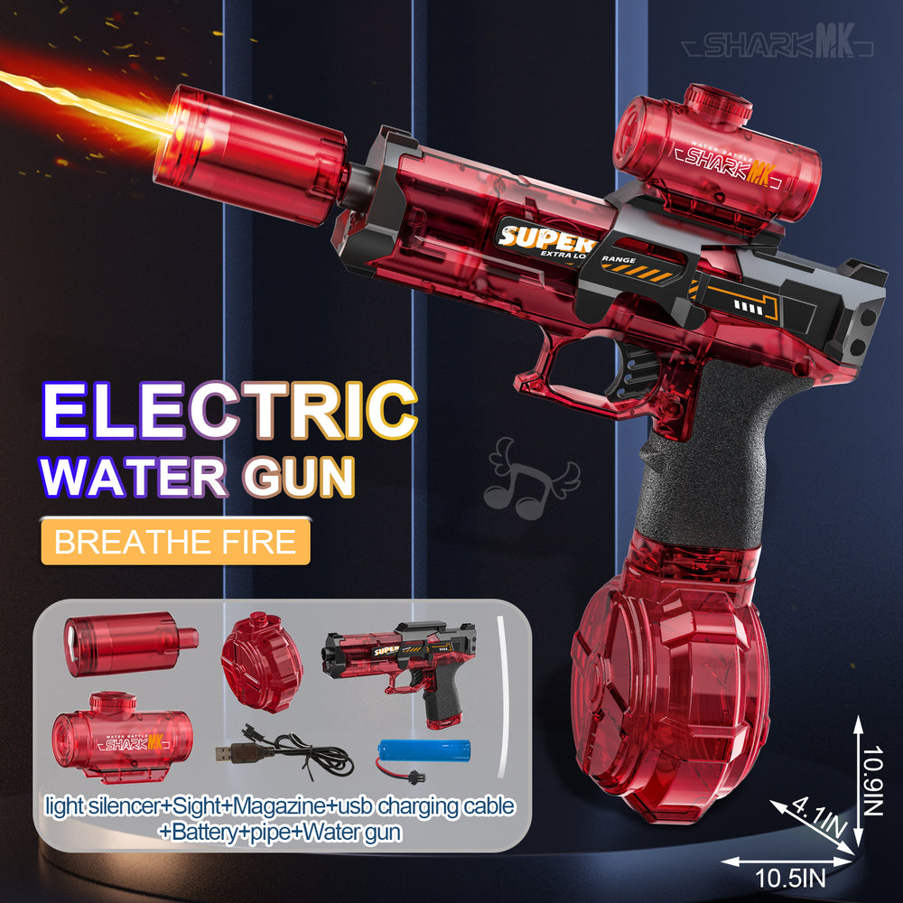 ice mouse electric water gun pulse water gun automatic water absorption grab light kids boys summer water gun toy