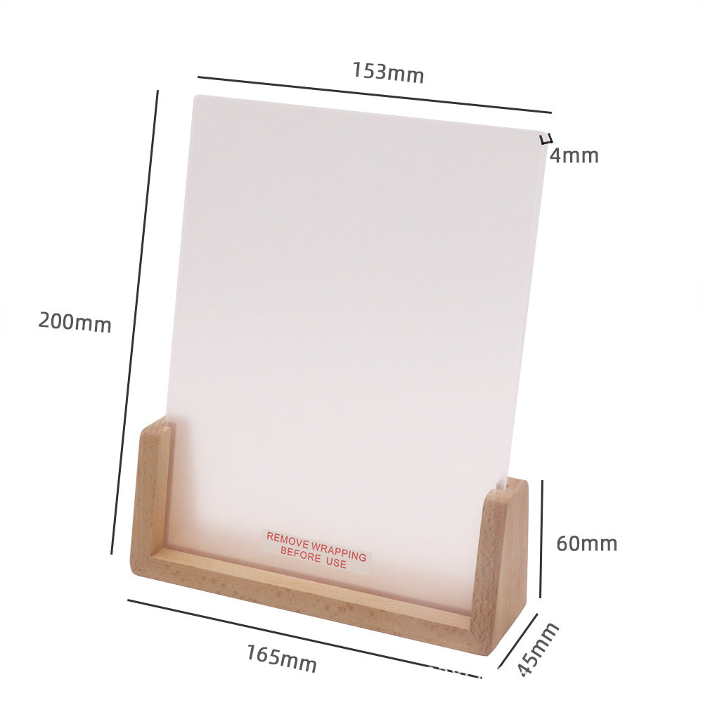 Personalized UV printing night light  acrylic photo stand desk lamp wooden ambient light to send wine to friends