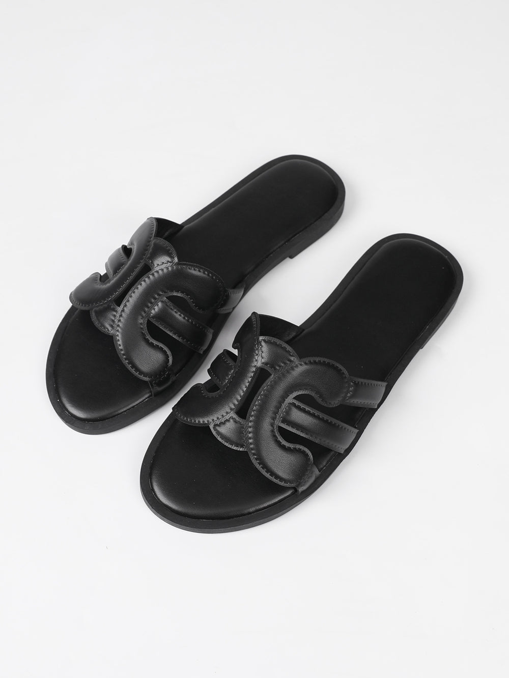 Summer slippers women's internet celebrity new korean style casual non-slipeasiest for match flats one-line slippers fashion sandals women's outwear