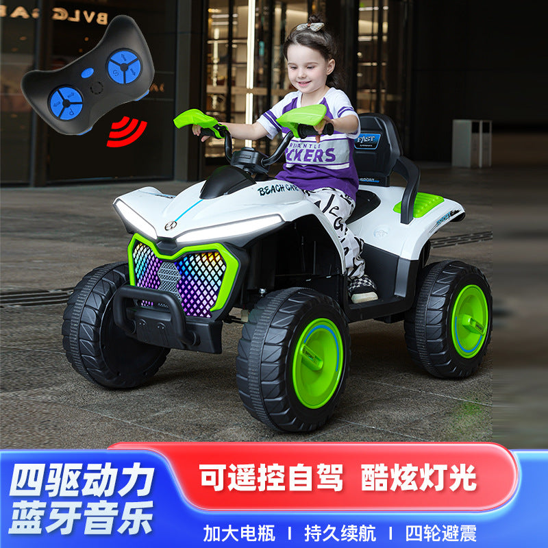 New children's electric four-wheel beach off-road vehicle children's electric car can sit remote control children's off-road toy car