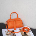 2026 new niche design vintage handbag fashionable versatile shoulder & crossbody bag vegetable-tanned leather boston bag