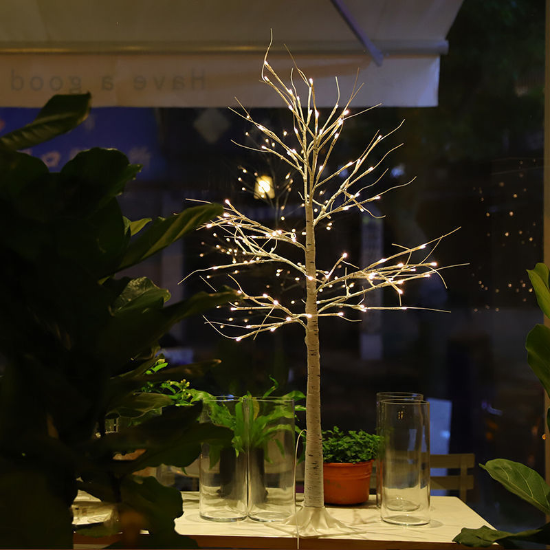 LED tree lights flashing stars birch tree luminous decorative lights Internet celebrity room decoration New Year's Day lighting