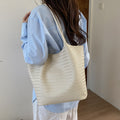 2026 spring new woven texture bag women's minimalist versatile underarm bag large capacity commuter tote shoulder bag