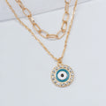 Multi-layered necklace wholesale fashionnew arrival aliexpress jewelry alloy devil's eye punk style hip hop pendant