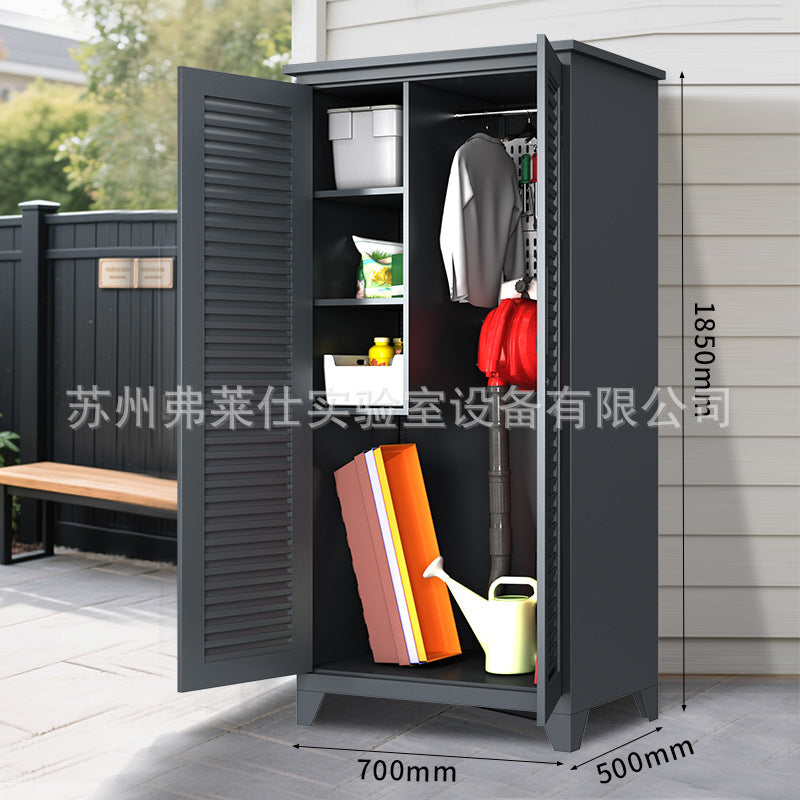 Outdoor fishing gear tool cabinet outdoor storage balcony locker waterproof and anti-theft villa locker hole board cabinet
