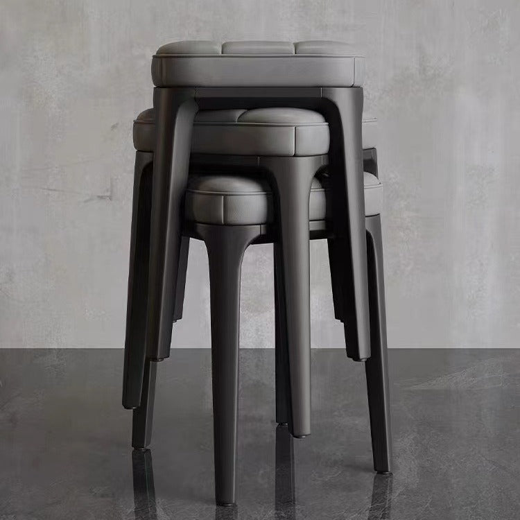 Stackable dining table and stool, modern casual bar back chair, for home scandinavian plastic dining chair, soft bag makeup stool
