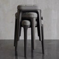 Stackable dining table and stool, modern casual bar back chair, for home scandinavian plastic dining chair, soft bag makeup stool