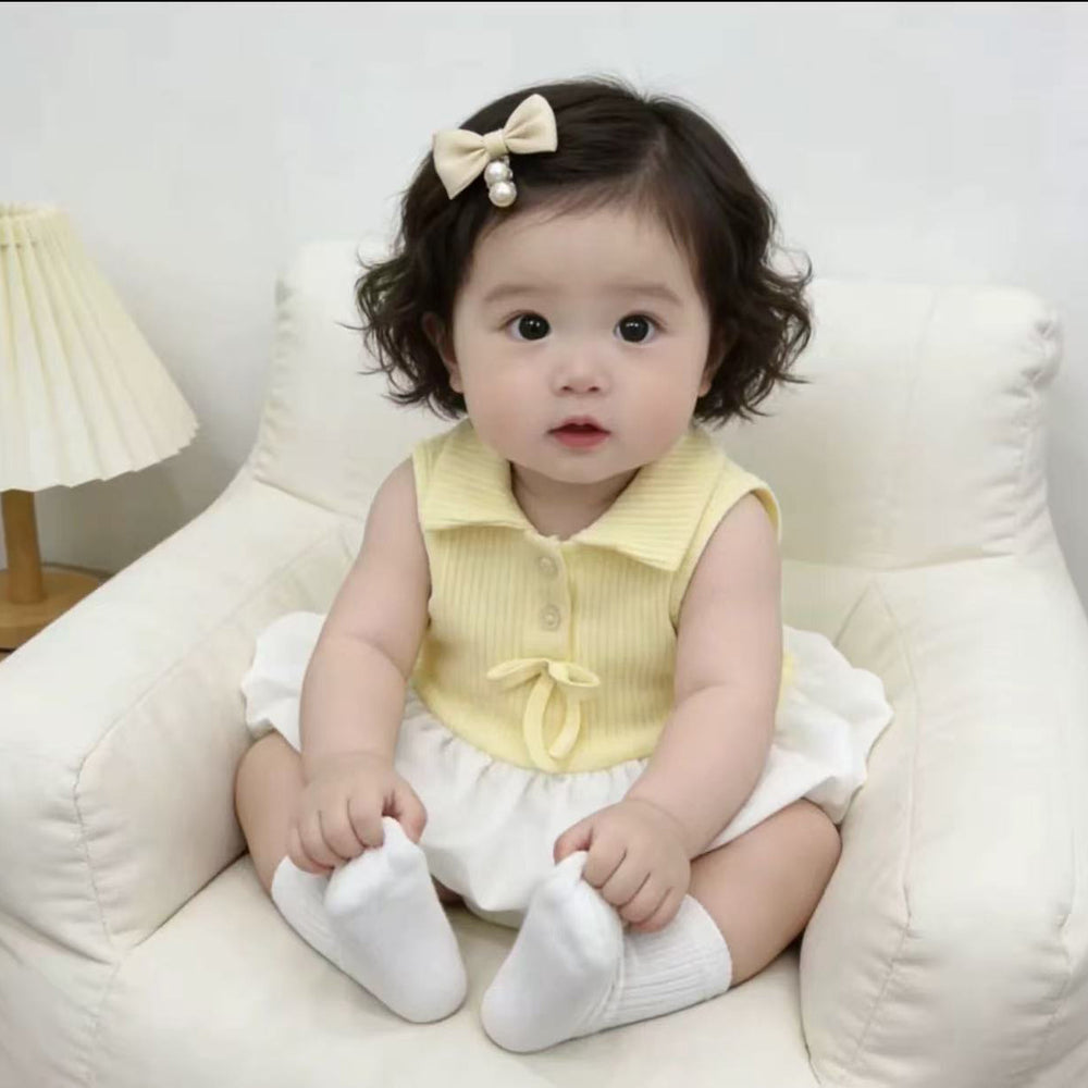 Summer dress for baby girls - lightweight, perfect for newborns and 100-day celebrations - stylish summer princess dress