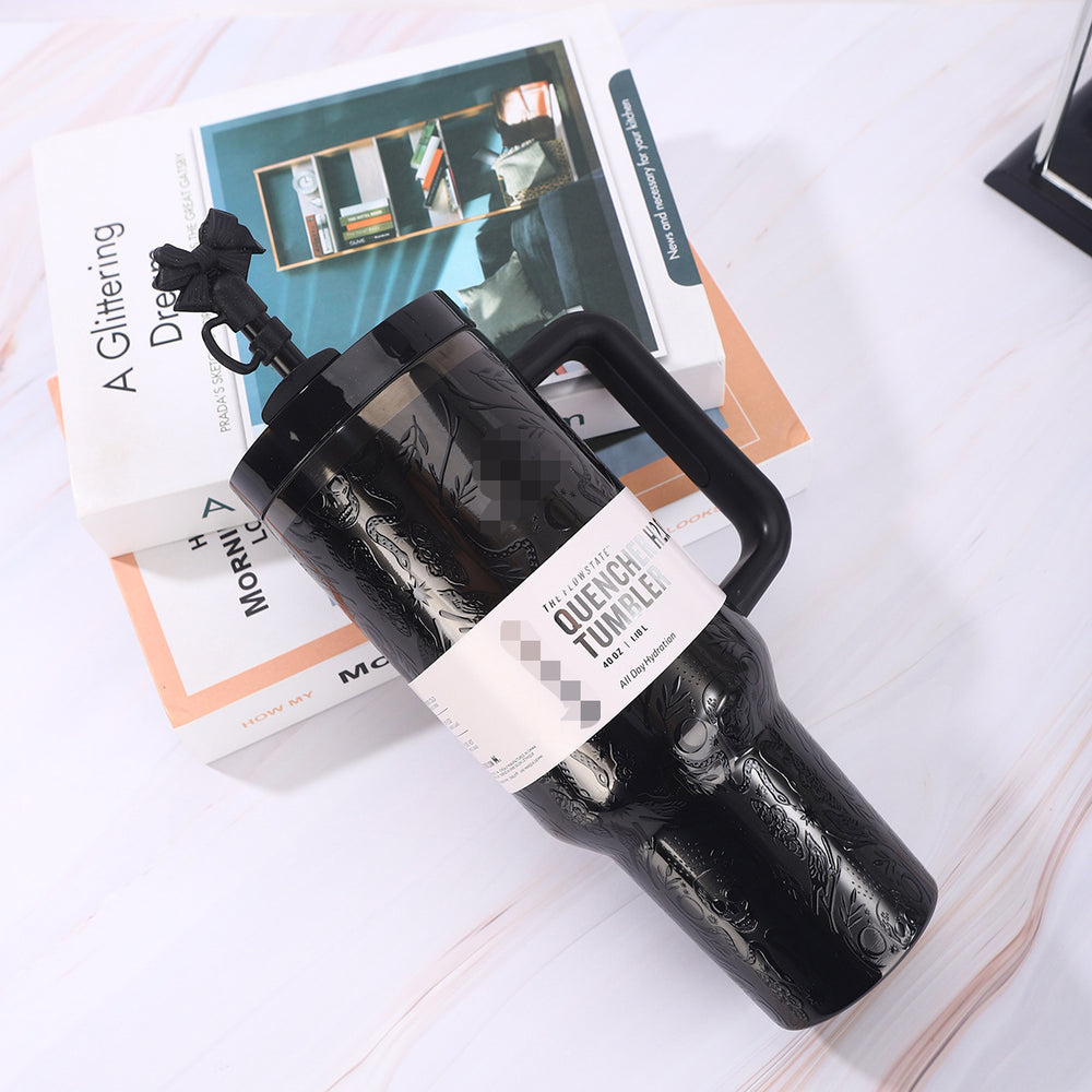 fashioncasual40oz car cup stanley 304 stainless steel thermos cup large capacity handle straw cup