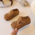 Vancahao kids cute little flowers mary jane flatsnew arrivalgirl retro soft bottom birkenstock shoes doudou shoes