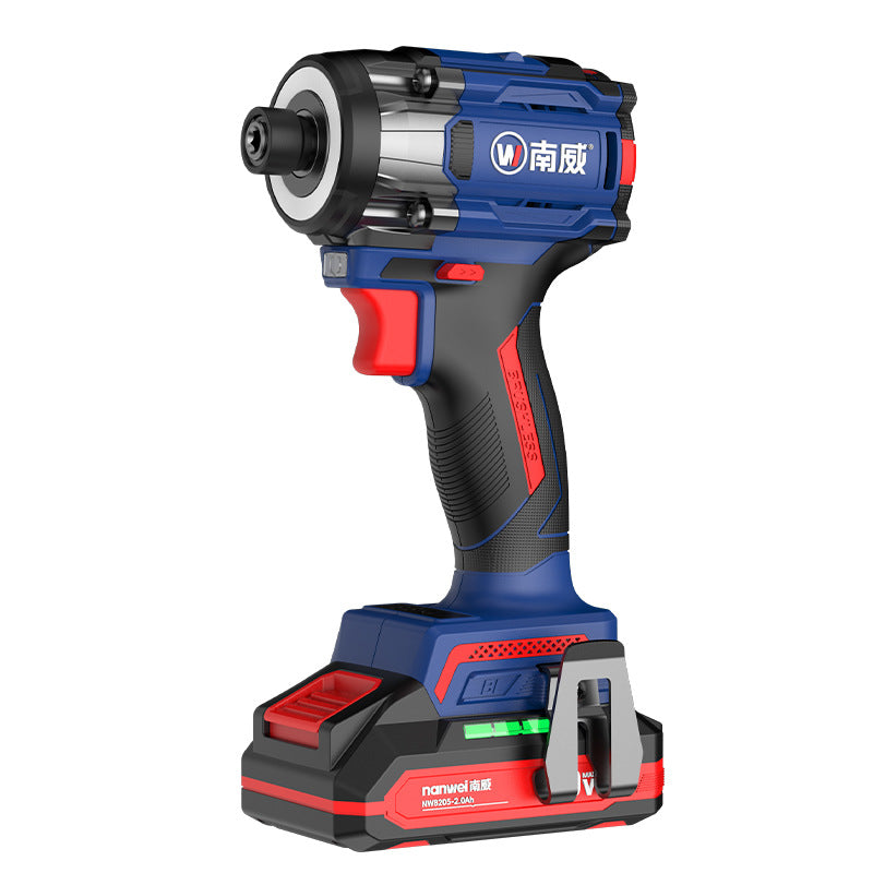 Nanwei brushless impact driver - high torque lithium-ion cordless screwdriver - industrial grade electric drill for construction and renovation