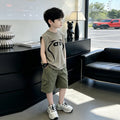 Boys'  summer new sleeveless tank top and shorts casual two-piece set - lightweight style for mid-to-large children
