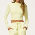 European and american style quick-dry long sleeve workout top - high neck, compression fit, versatile outerwear, yoga shirt 8933