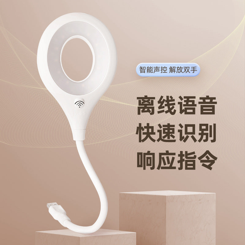 Smart voice-activated night light - usb powered led desk lamp for bedroom, bedside, office, and home use