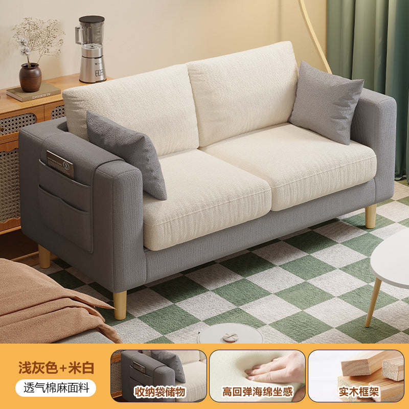new arrival fabric sofa living room single tofu block casual modern rental room double small apartment sofa chair