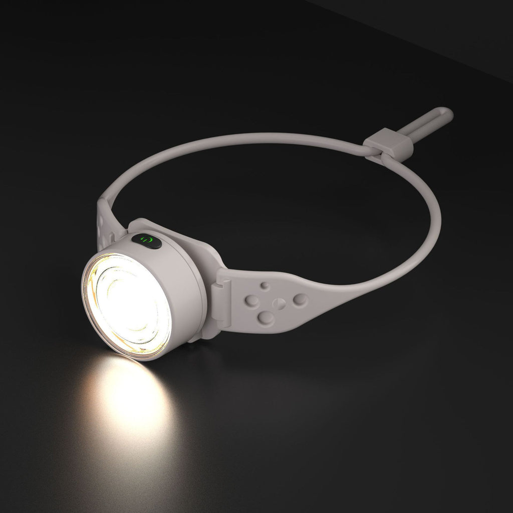 Cross-border new four-light source LED headlight USB charging outdoor running and riding red and blue warning silicone portable headlight