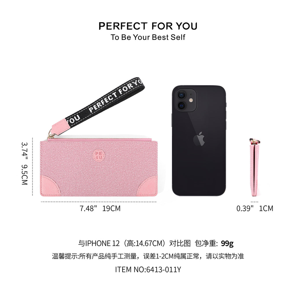 2025 new wallet women's high-end long ultra-thin envelope wallet large capacity fashion denim women's wallet