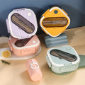 Square plastic bento box takeout lunch box divided student lunch box portable office worker microwaveable gift