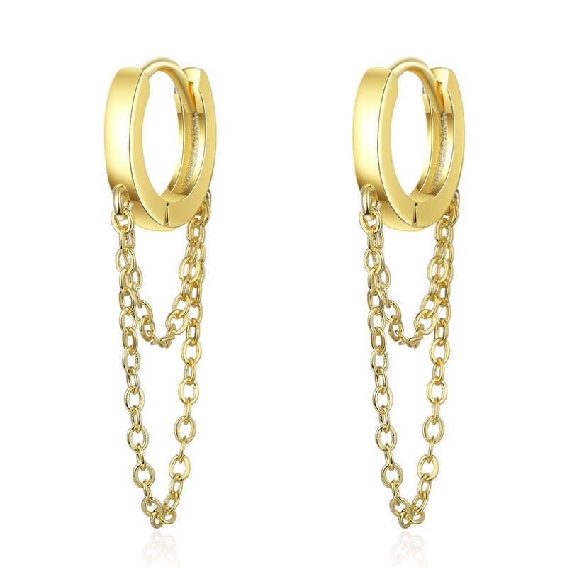 New turquoise tassel ear cuffs for women - high-quality, fashionable, and luxurious. unique design, versatile earrings, wholesale