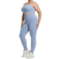 European and american plus size yoga outfit set - premium lycra brushed athletic set for women - running and fitness two-piece set
