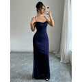women's mesh panel crisscross backless maxi dress