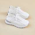 Height increasing white shoes 2026 new summer mesh breathable wedge heel mesh shoes thick sole cut outcasual dad shoes women's shoes