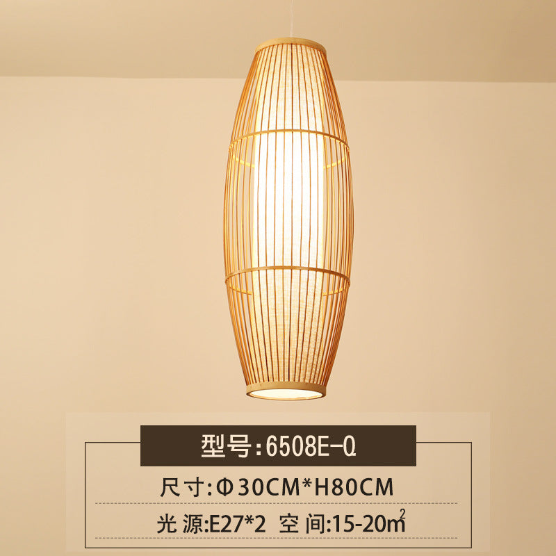 Manufacturer Home Furnishing Bamboo Chandelier Living Room Chinese Tea Room Restaurant Hotel Aisle Tatami Tea House Lighting Energy Saving