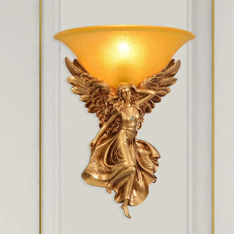 European style wall lamp angel bedroom bedside lamp living room tv background wall creative elephant lamp aisle deer head lamp