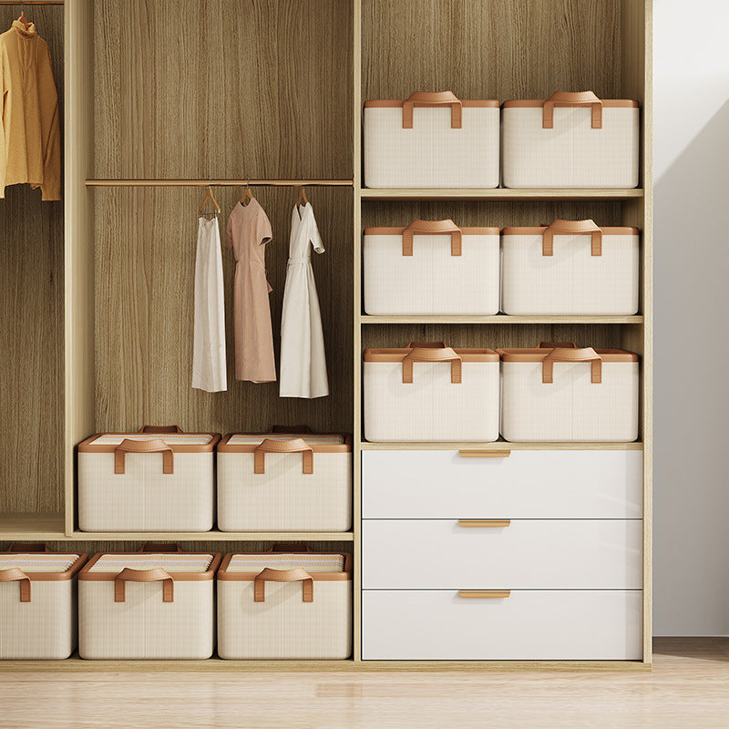 Wardrobe Clothes Pants Storage Box Clothes Layered Storage Artifact Household Folding Organizing Basket Storage Box Organizing Box